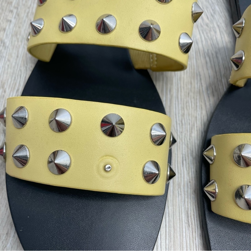 Marc Fisher Studded Flat Sandals in Yellow - Picture 3 of 10